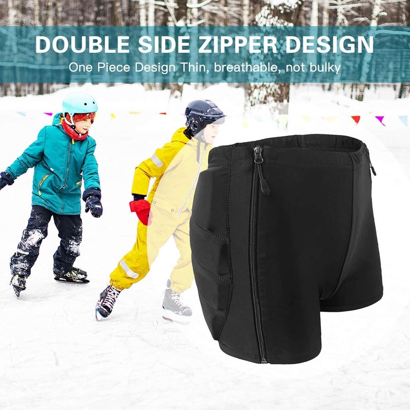 CHICIRIS Padded Shorts Snowboarding Skiing for Women Men, Skating Butt Pad Guard Ice Skating Accessories for Outdoor Activities (XL - Image 2